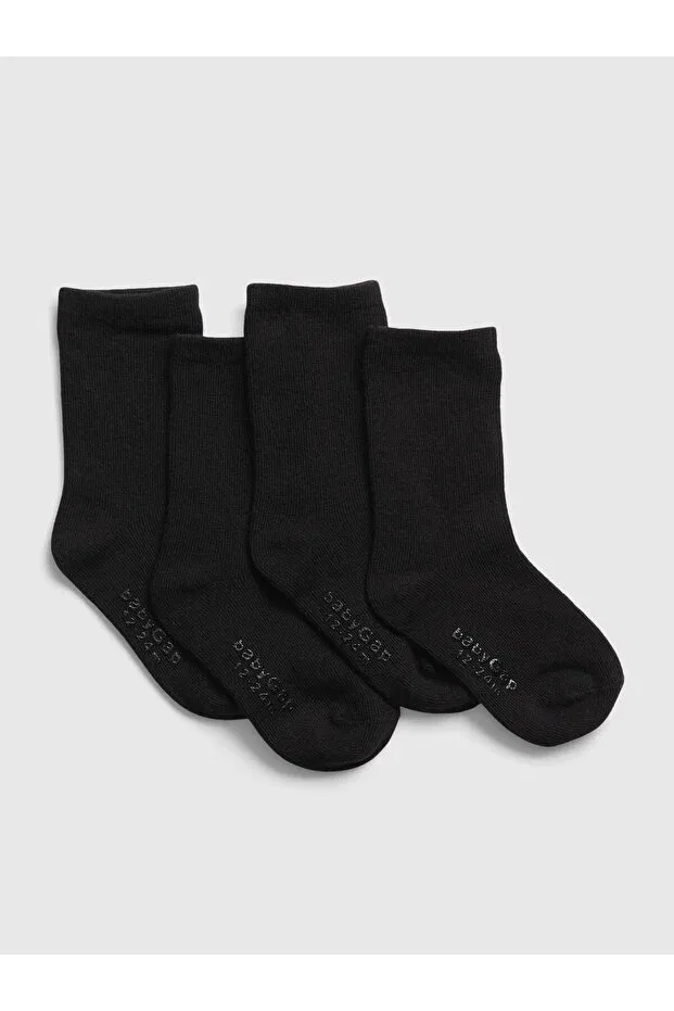 Детские носки для мальчиков набор 4 пары Basics Gap, Black