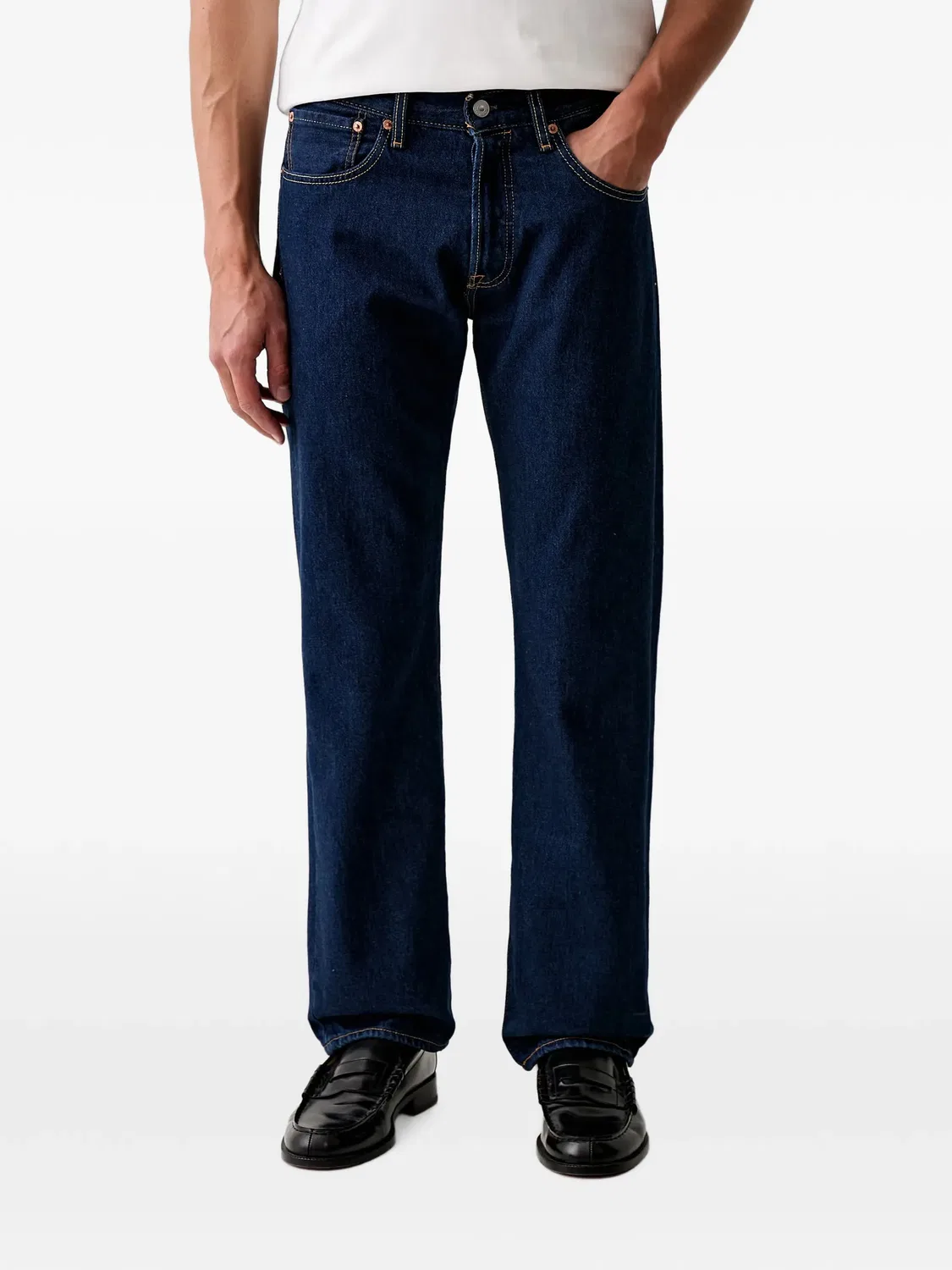 Джинсы 501 свободного кроя синие Levi's, синий