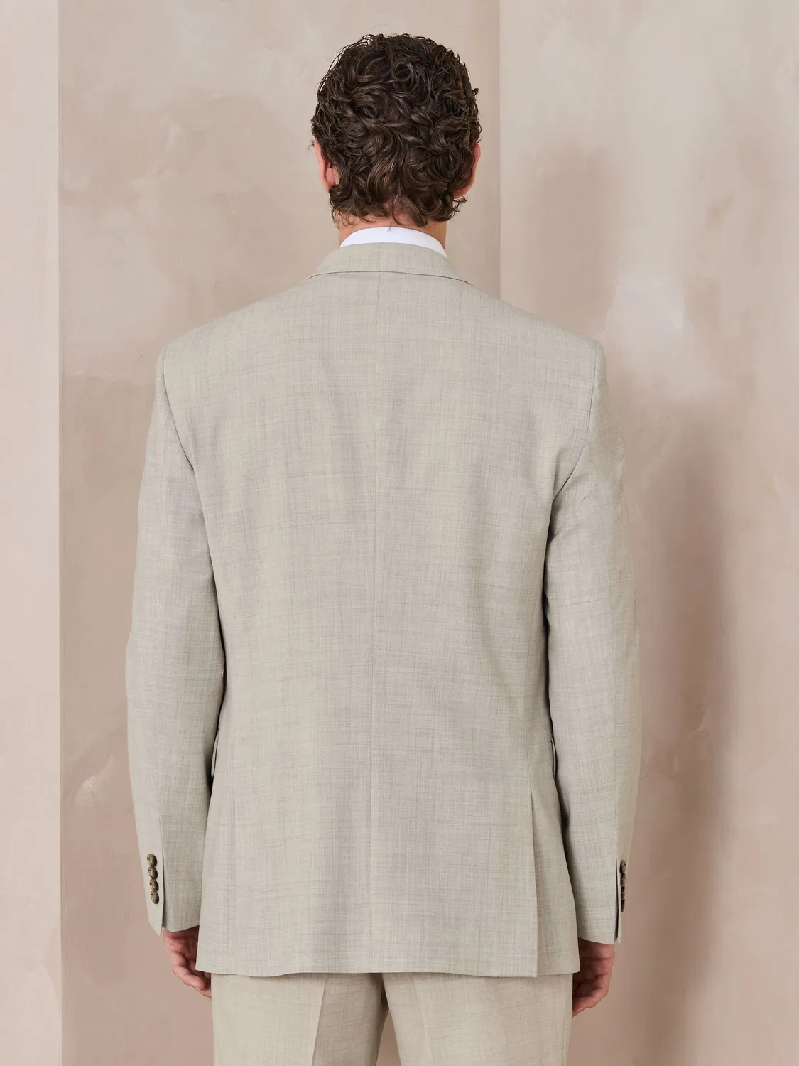 Пиджак костюмный Regular Fit Wool Blend, Neutral Next — фото 4