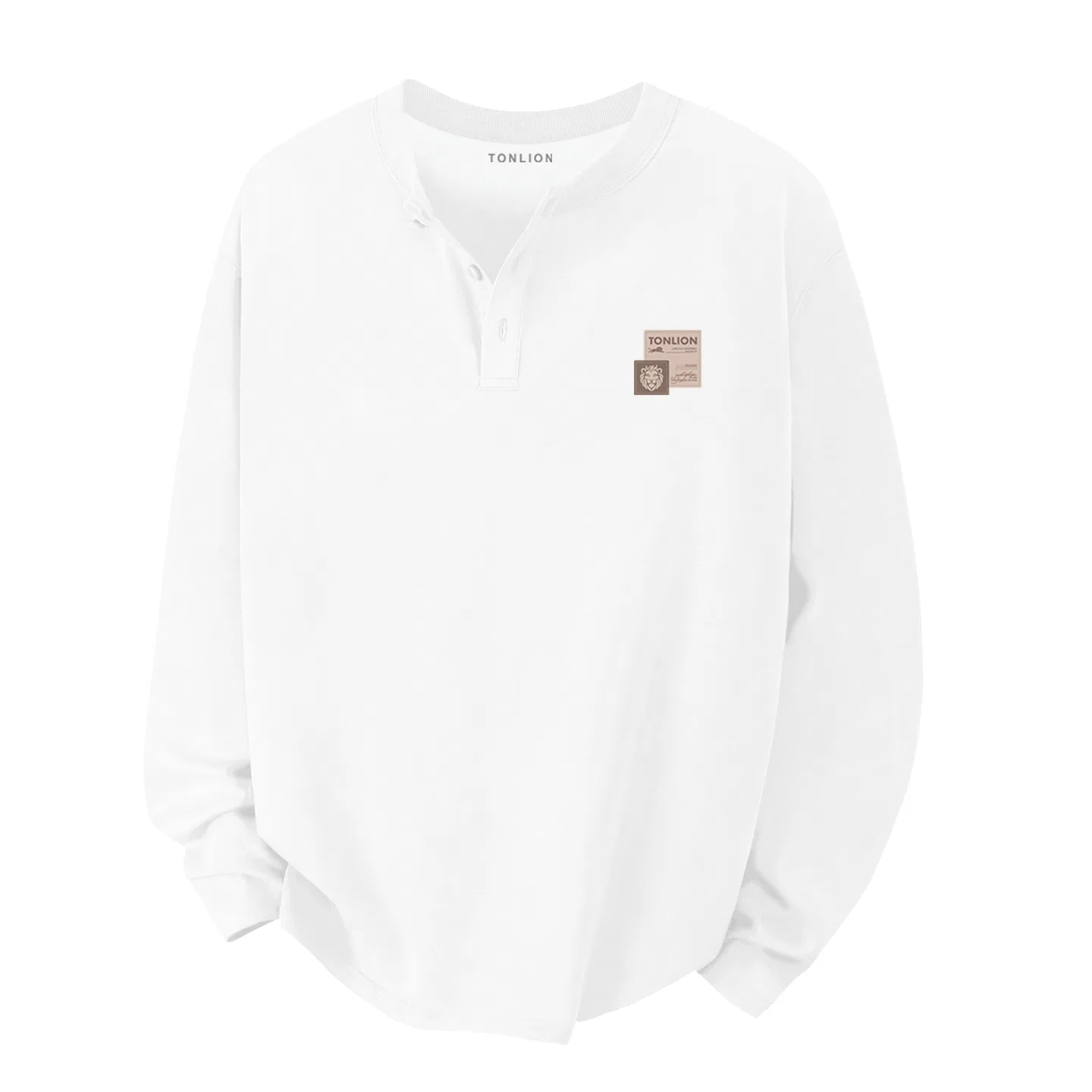 Детская футболка с длинным рукавом Henley Tonlion, Белый