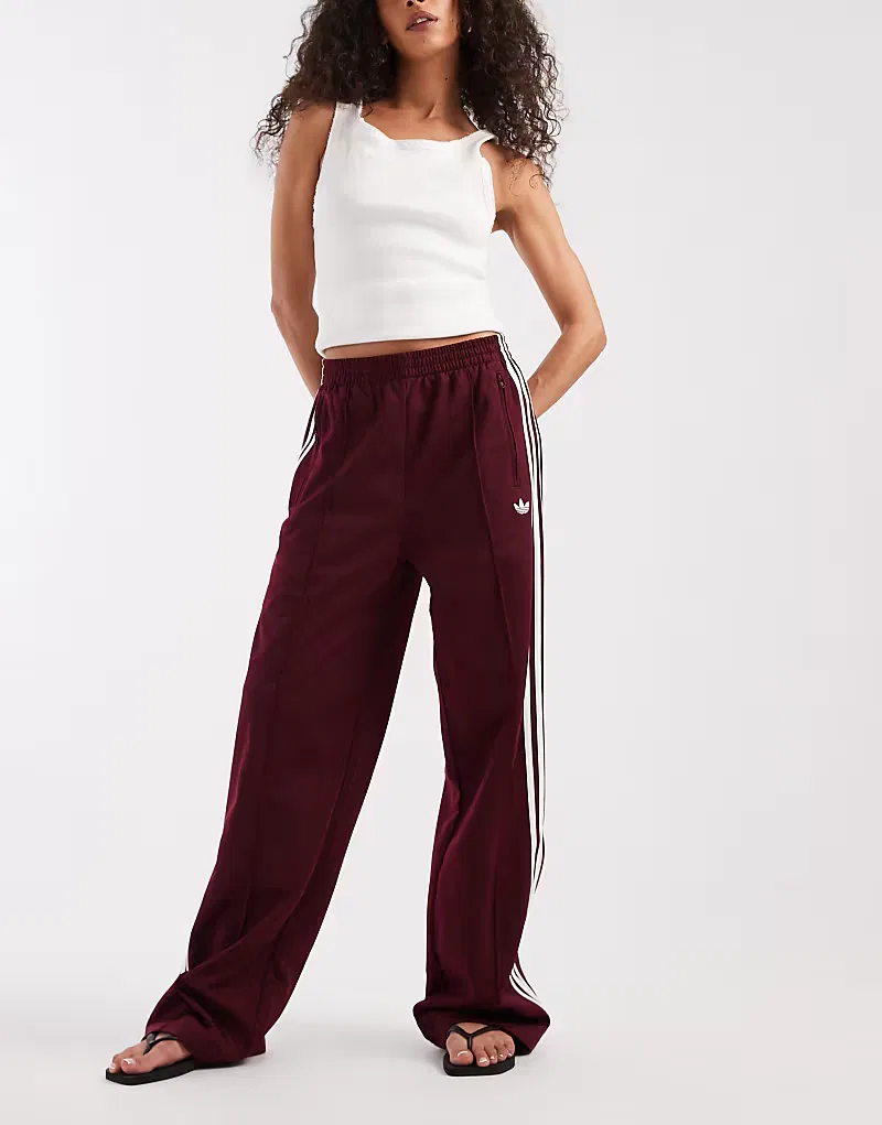 Свободные спортивные брюки Adidas Originals Firebird, бордовый и, кремовый