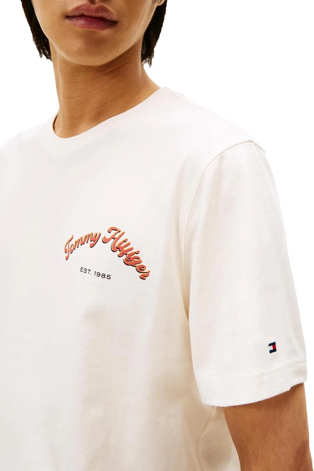 Мужская футболка с графическим принтом Tommy Hilfiger, Ivory Petal — фото 2