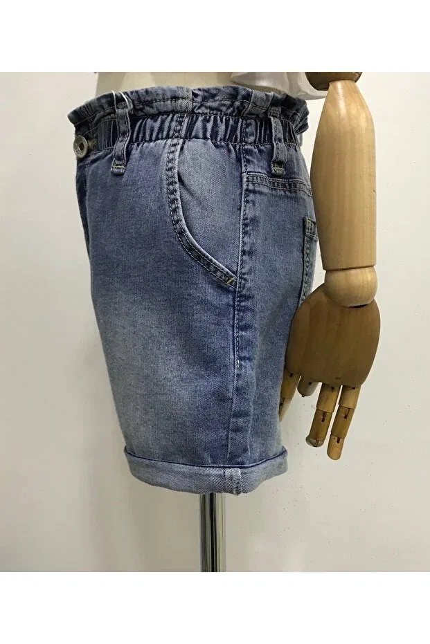 Детские джинсовые шорты для девочек Basics Çikoby, Blue — фото 2