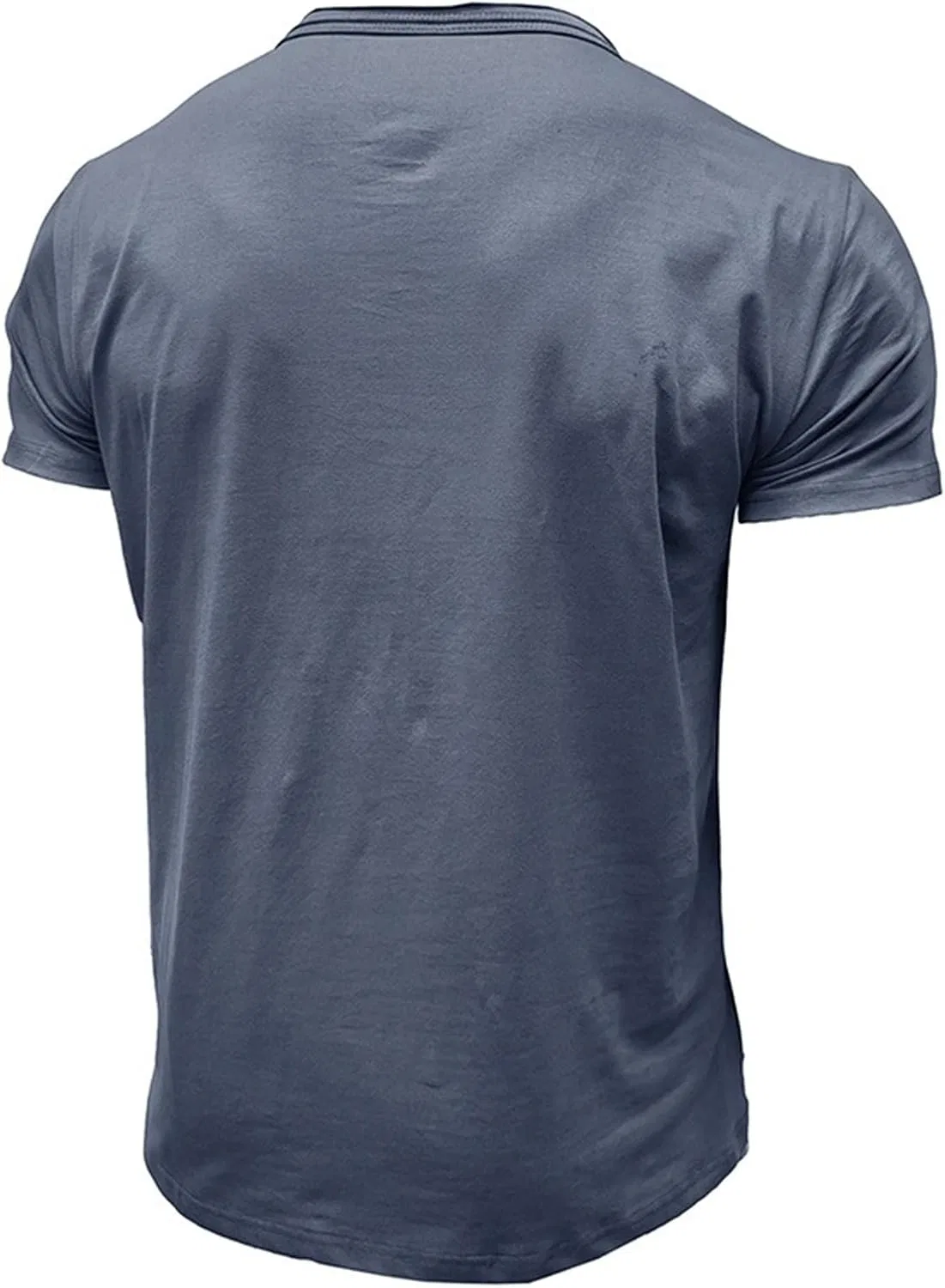 Мужская хлопковая футболка с круглым вырезом, Light Blue — фото 3