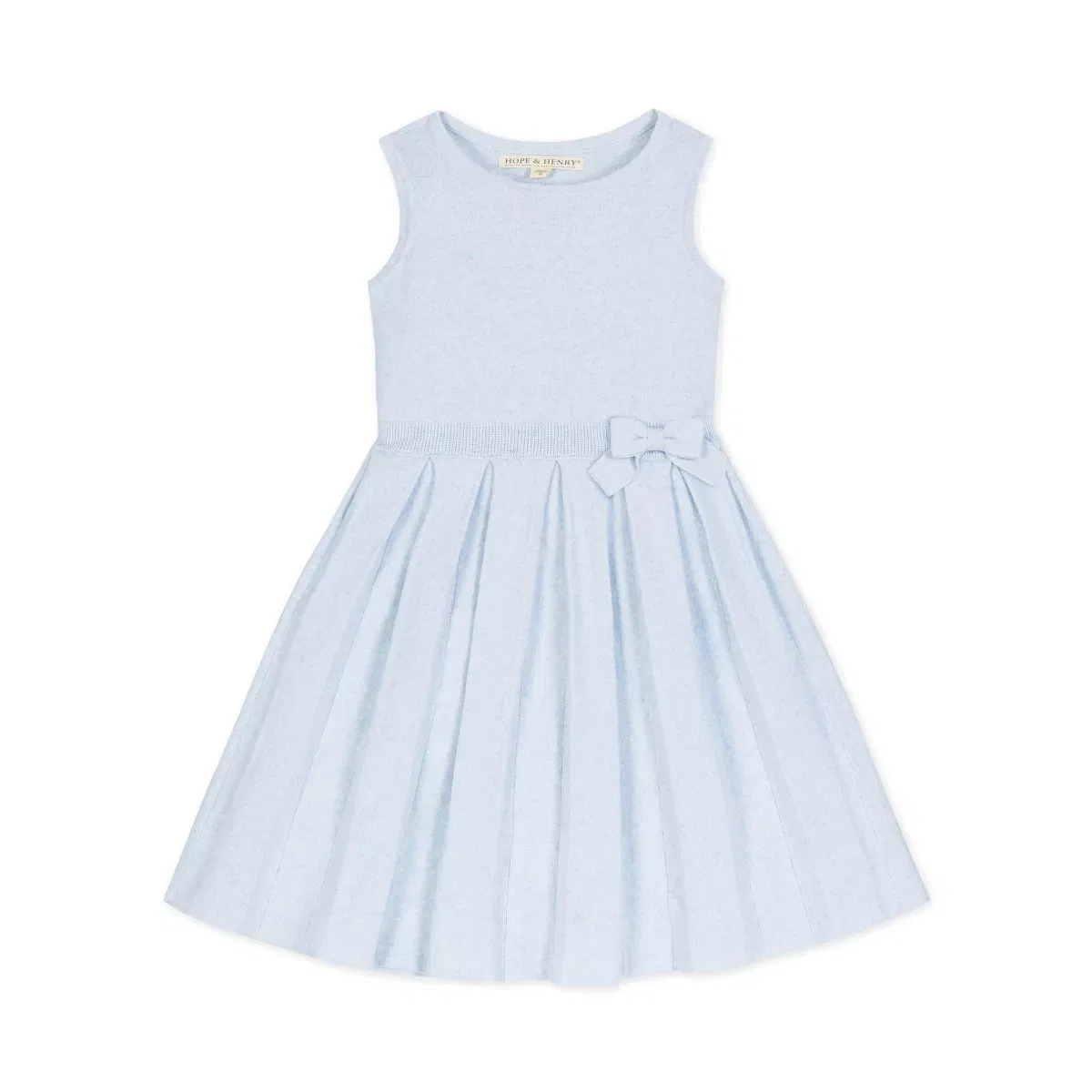 Детское платье без рукавов Hope & Henry, Light Blue Heather