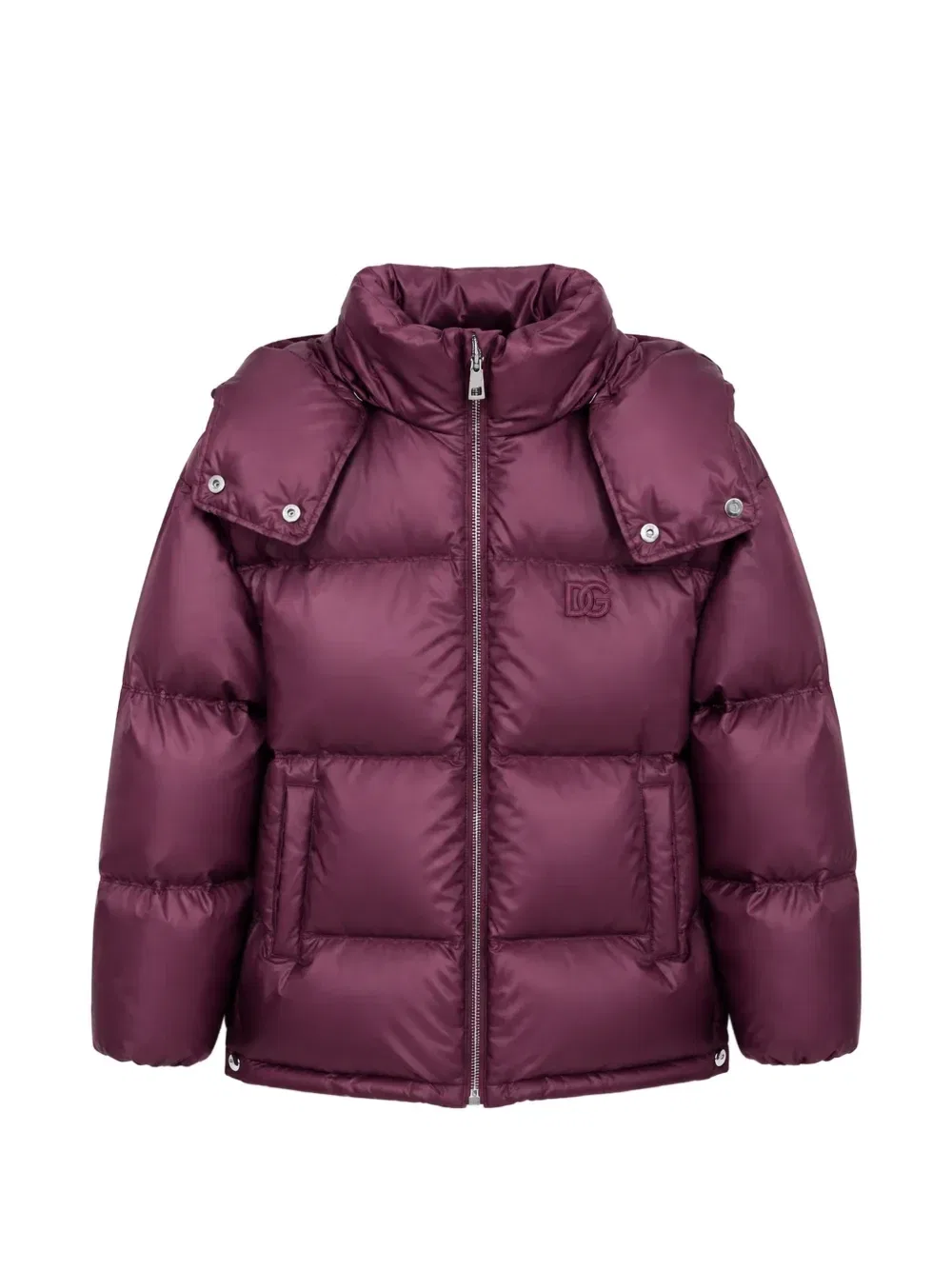 Куртка-пуховик с логотипом DG Dolce & Gabbana Kids, фиолетовый