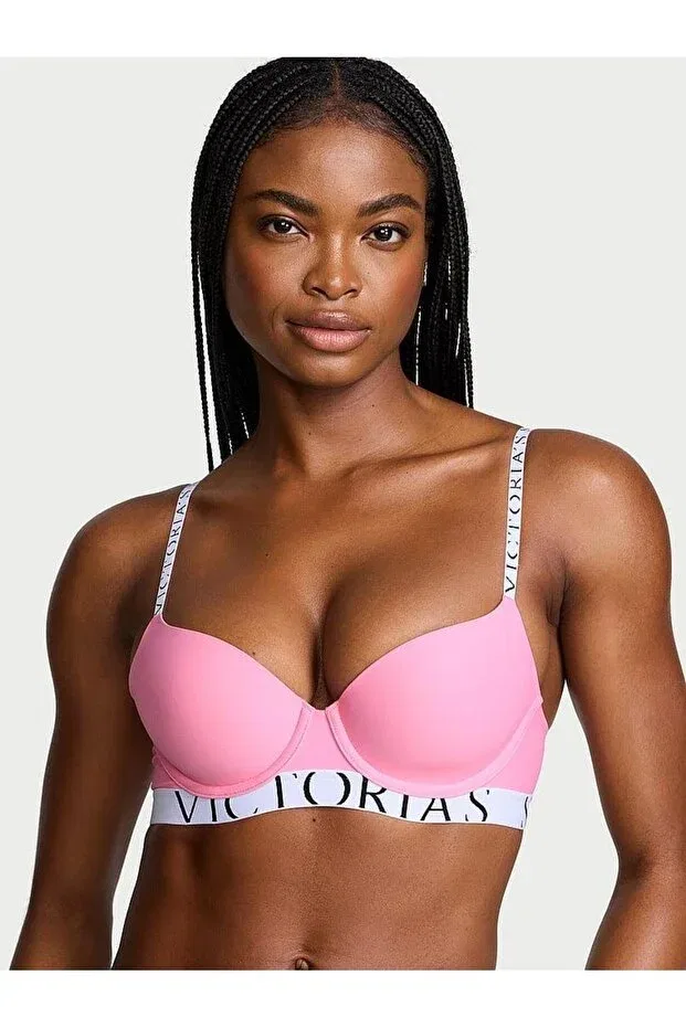 Женский бюстгальтер с бретельками-спагетти The coolbra lightly padded demi bra Victoria'S Secret, Powder Pink