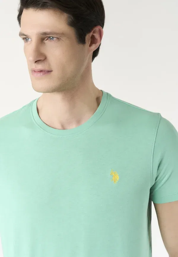 Футболка хлопковая Basic t-shirt U.S. Polo Assn., acqua marina — фото 4