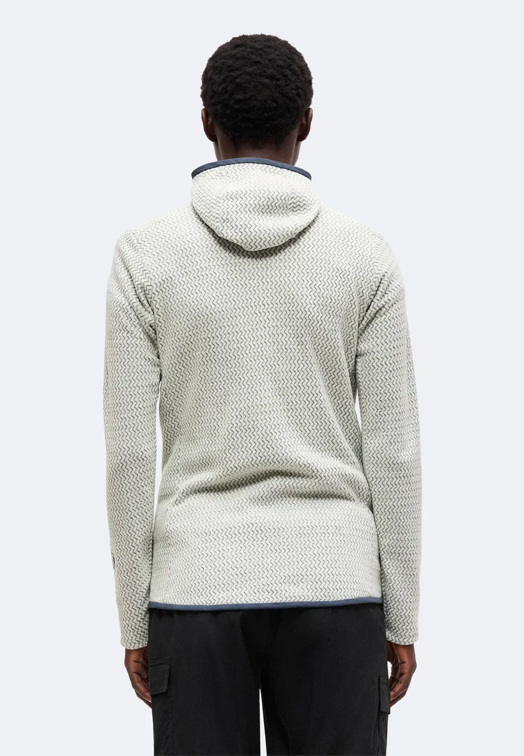 Толстовка R1 air на молнии с капюшоном - флисовая куртка Patagonia, Birch White — фото 3