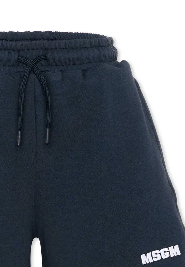 Шорты хлопковые Shorts unisex Msgm, синий — фото 3