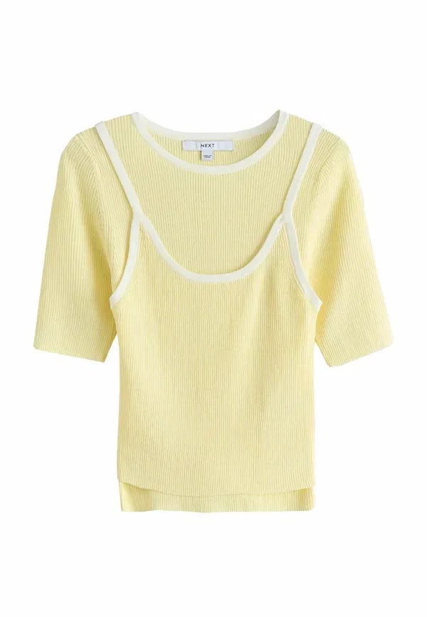 Футболка с принтом, Regular fit, Next, Yellow, желтый