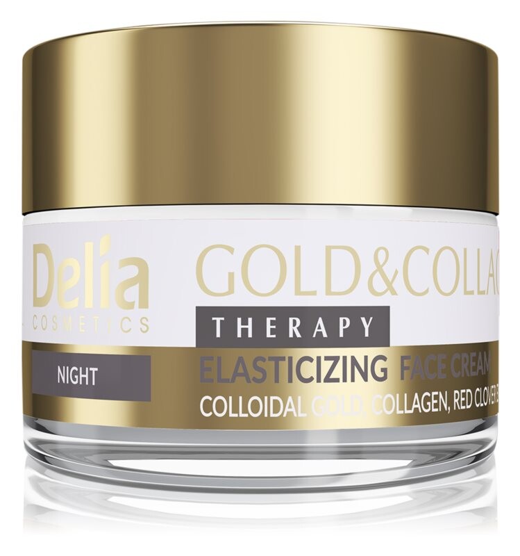 

Ночной крем повышает эластичность кожи Delia Cosmetics Gold & Collagen Therapy