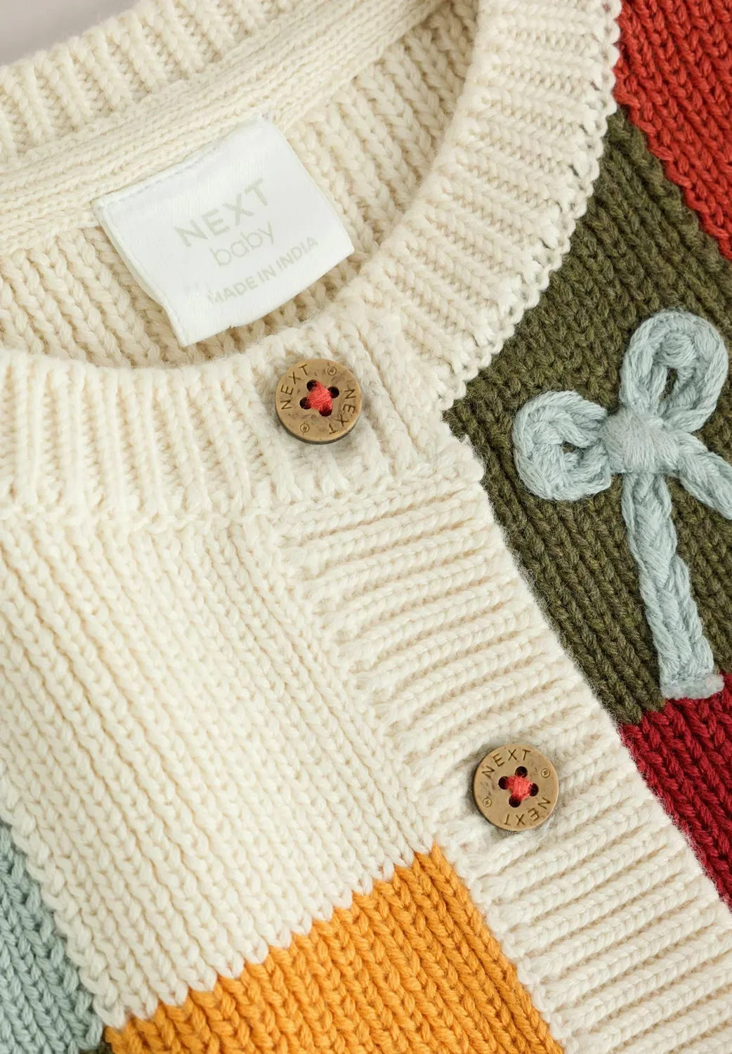 Кардиган стандартного кроя Next, Patchwork Autumnal Crochet Baby — фото 2