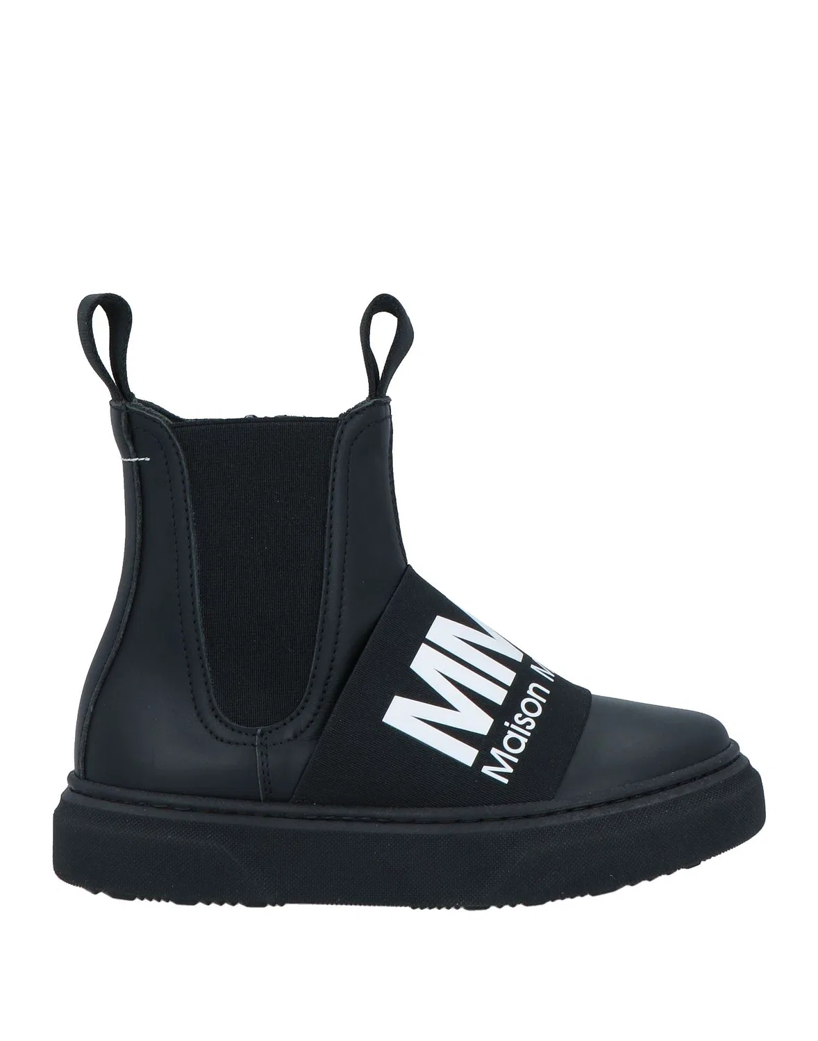 Детские челси на молнии с принтом MM6 Maison Margiela, черный