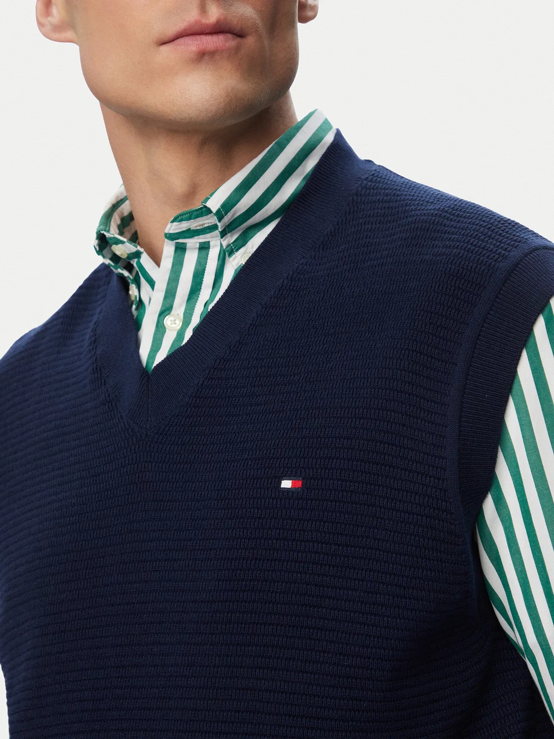 Мужской пуловер стандартного кроя Tommy Hilfiger, темно-синий — фото 4