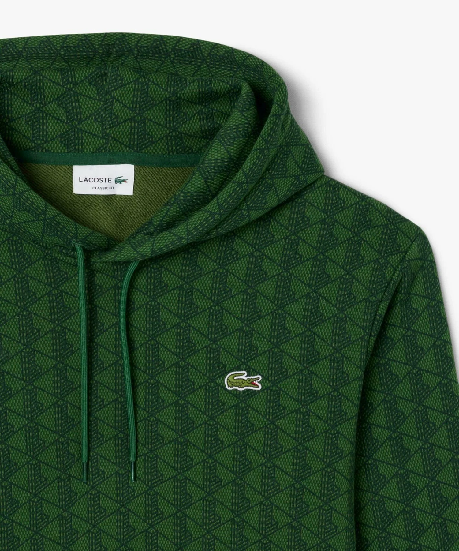 Толстовка с капюшоном и монограммой по всей поверхности LACOSTE, Green — фото 3