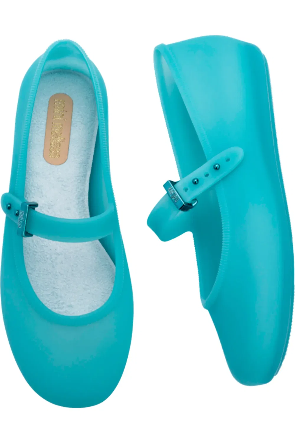 Детские балетки водонепроницаемые с регулируемым ремешком Soft Ballerina Mary Jane Mini Melissa, Milky Green — фото 3