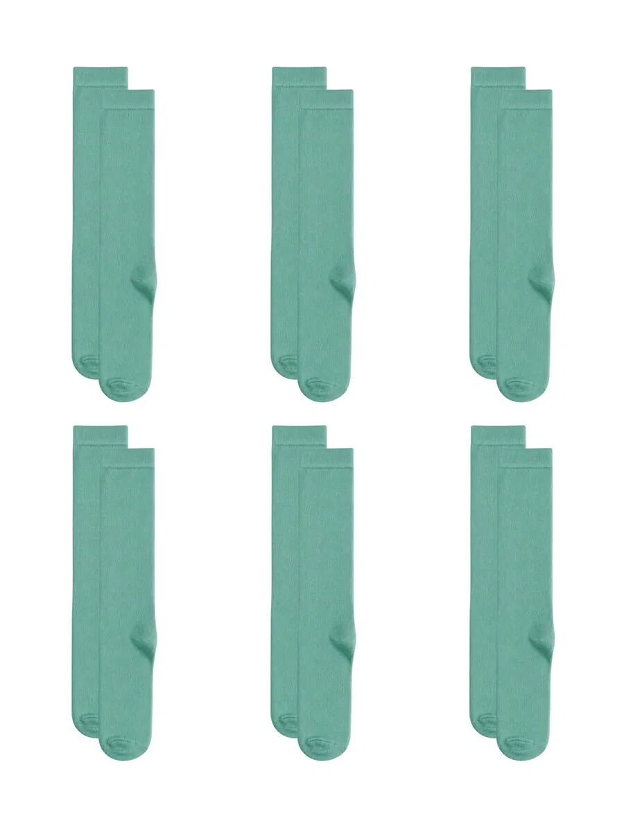 Носки Albero Natur «Bio-Baumwoll-Kinderkniestrumpfe - 6er Pack» мятного цвета