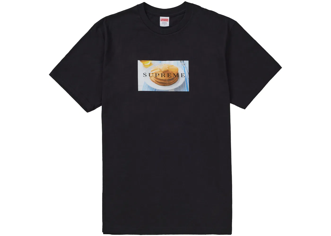 Мужская футболка с принтом Supreme Pancakes Tee Supreme, Black