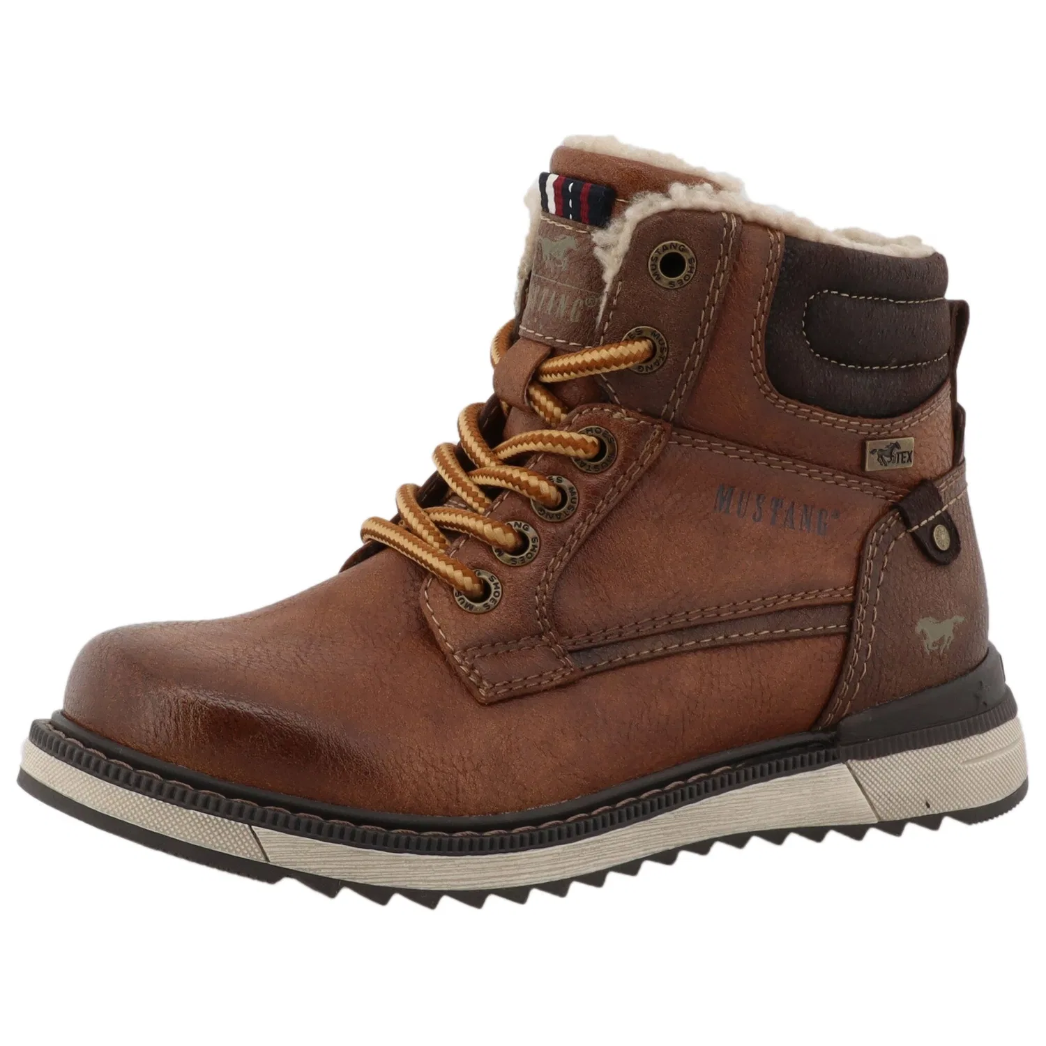 Детские зимние ботинки на шнуровке Donato Mustang Shoes, Brown