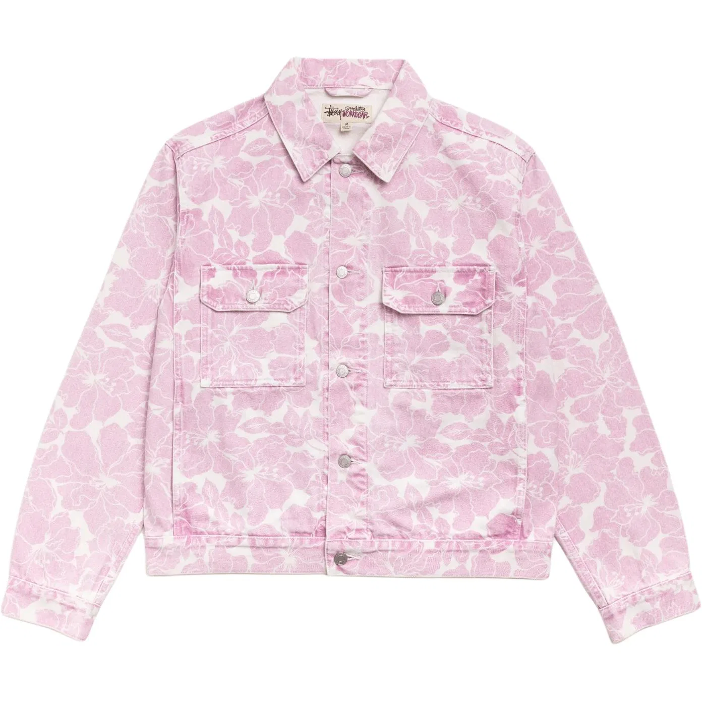 Детское джинсовое пальто с воротником-пиджачным Pink Stussy