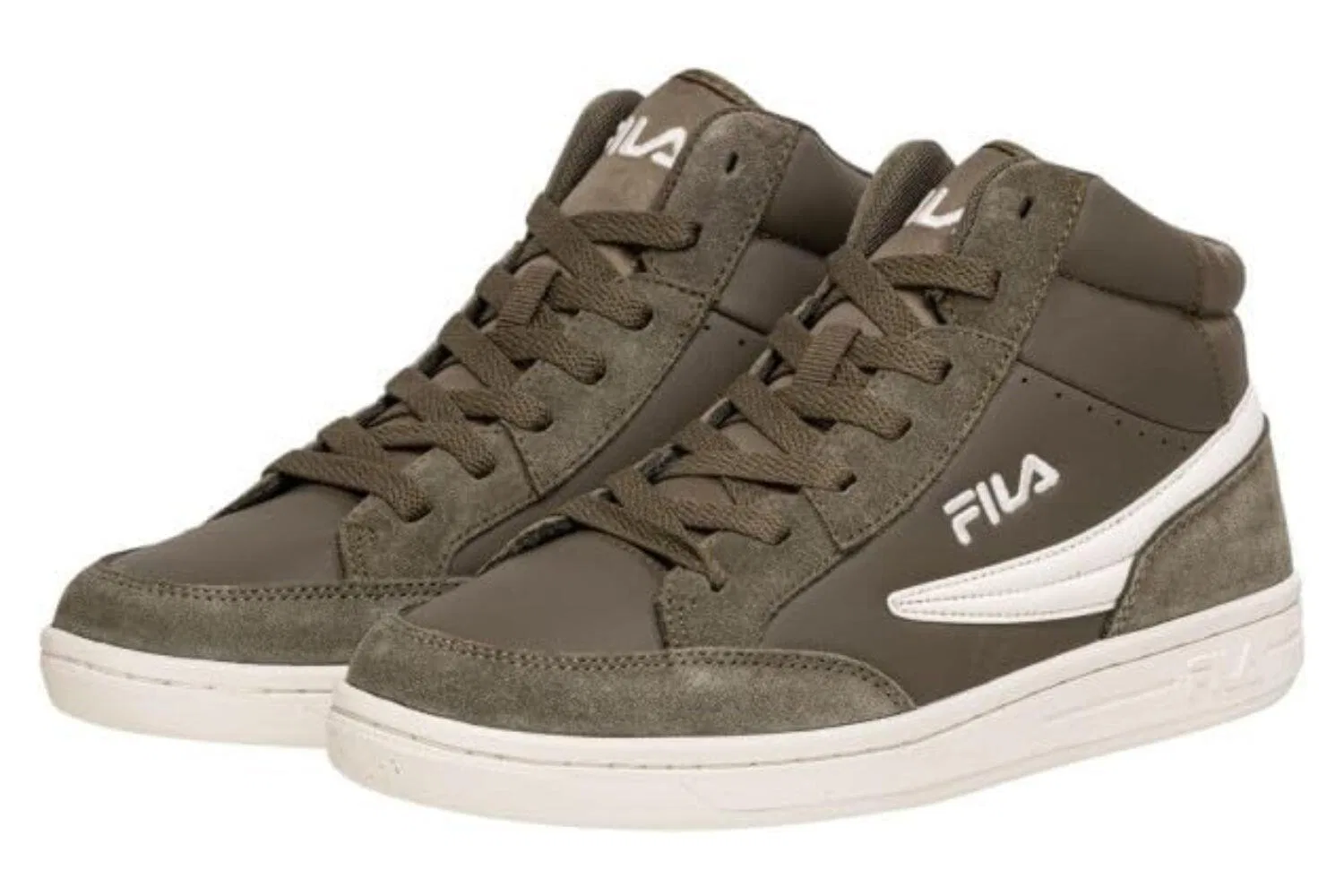 Детские кроссовки с липучкой Fila Crew Velcro Mid High, Цвет Grun — фото 2