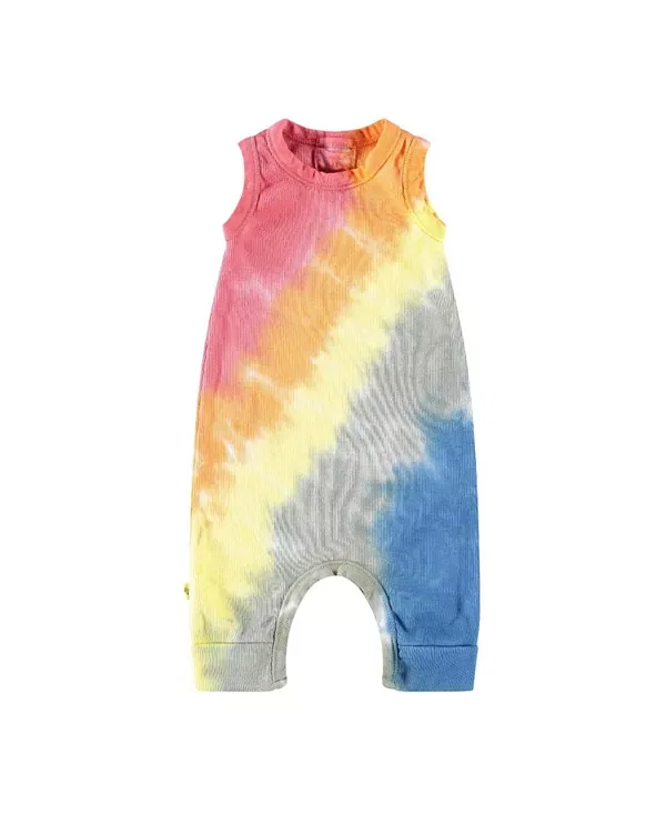 Детский комбинезон-боди с принтом PaigeLauren, Red Rainbow Tie Dye