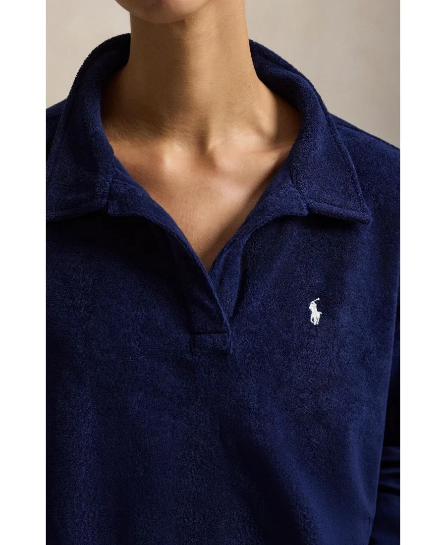 Комплект из футболки-поло и шорт из хлопкового терри Polo Ralph Lauren, Navy Blue — фото 3