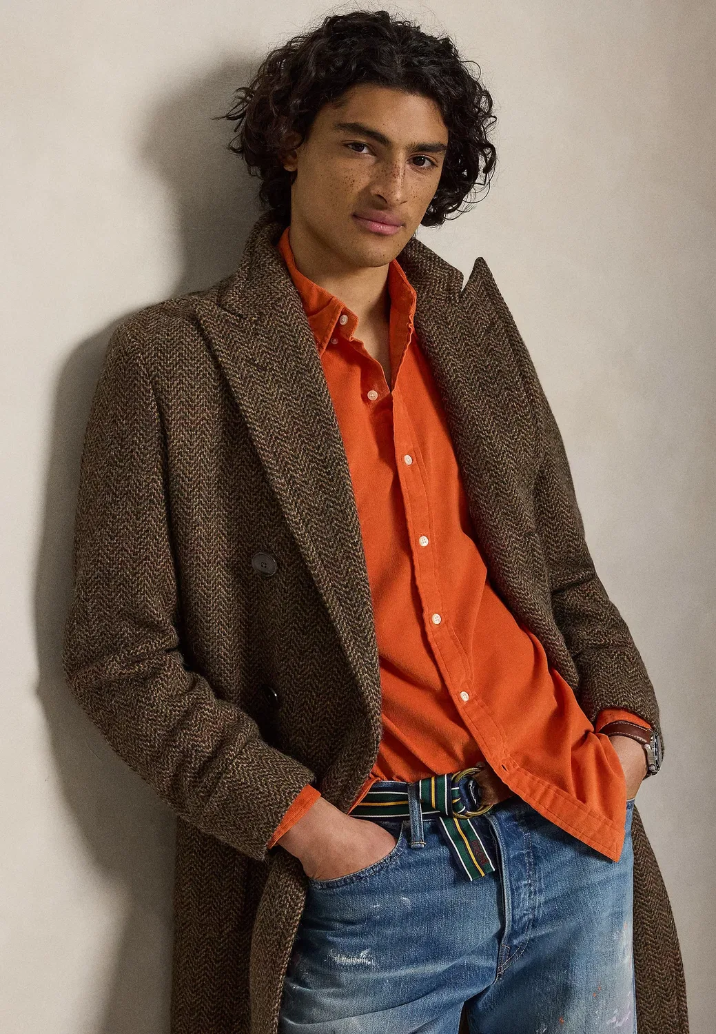 Рубашка из вельвета, сшитая на заказ Polo Ralph Lauren, Orange — фото 4