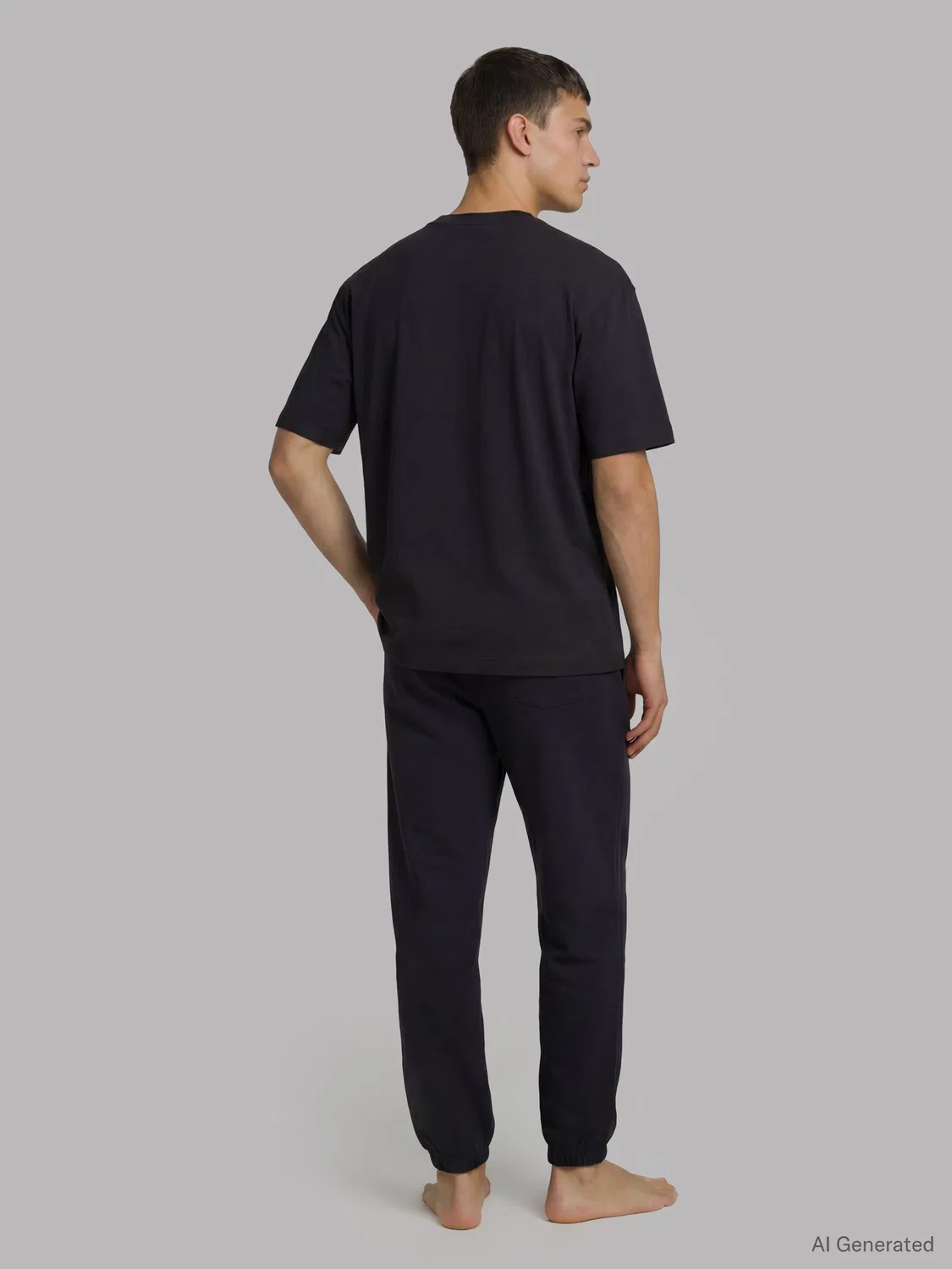Футболка повседневная Lounge Cotton Jersey Calvin Klein, черный — фото 3