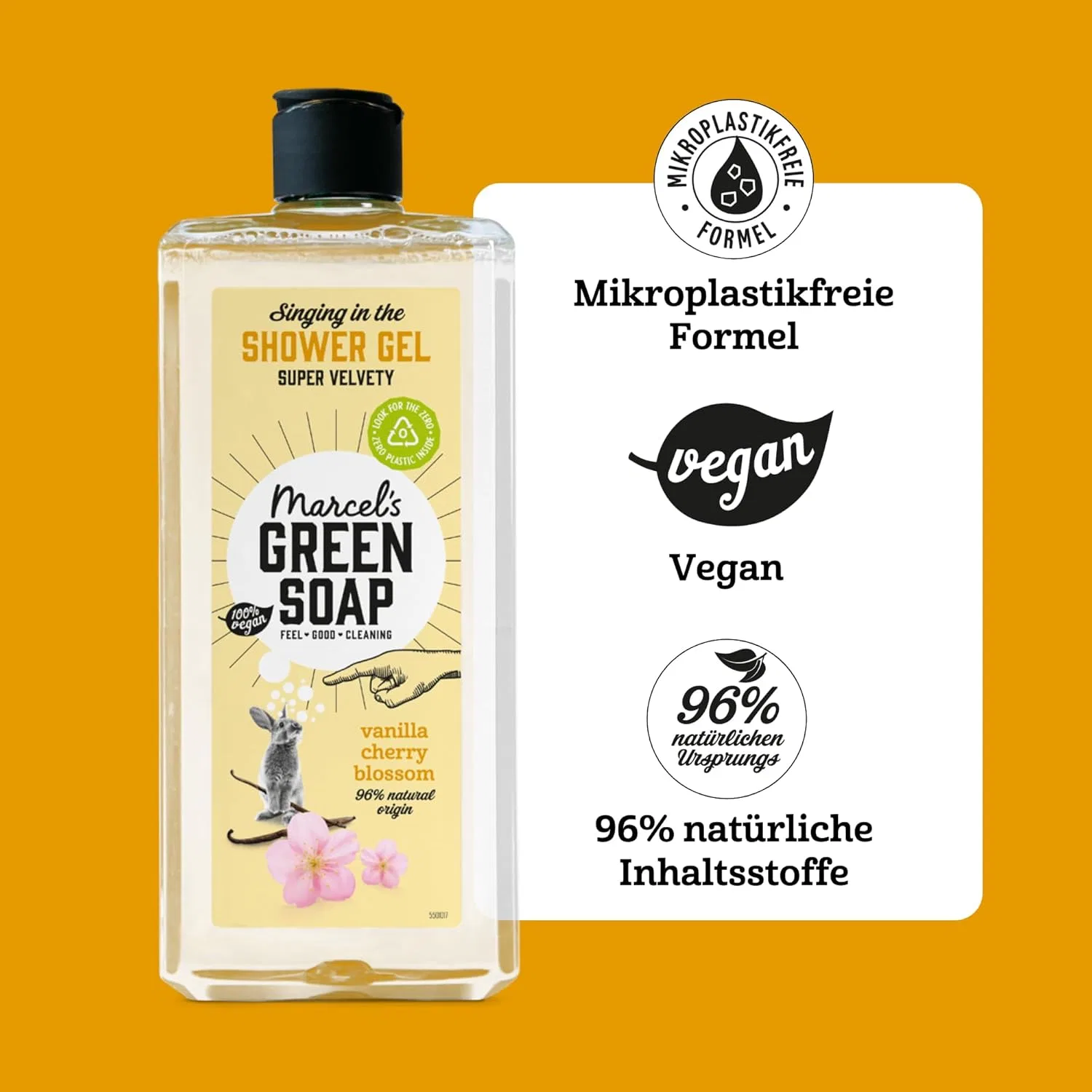 Гель для душа Vanilla & Cherry Blossom, Marcel's Green Soap, 300 мл — фото 4