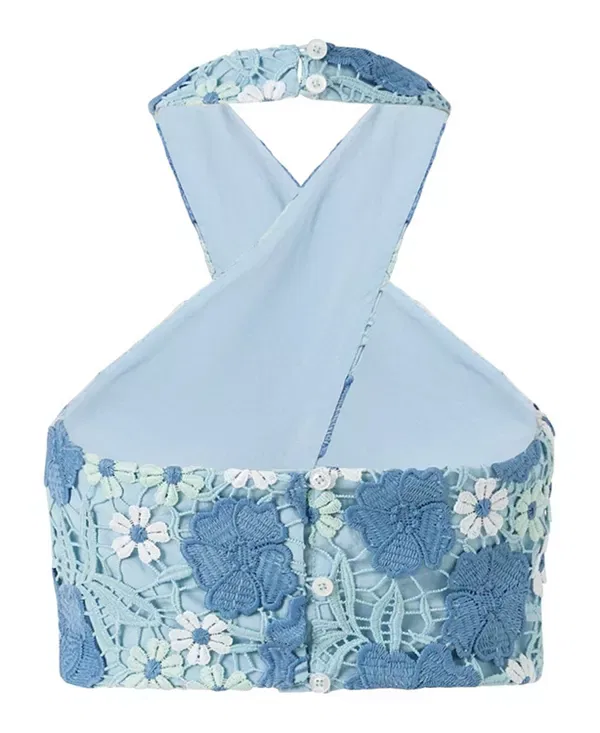 Детский топ для девочек с вышивкой Marlo Kids, Powder Blue — фото 2
