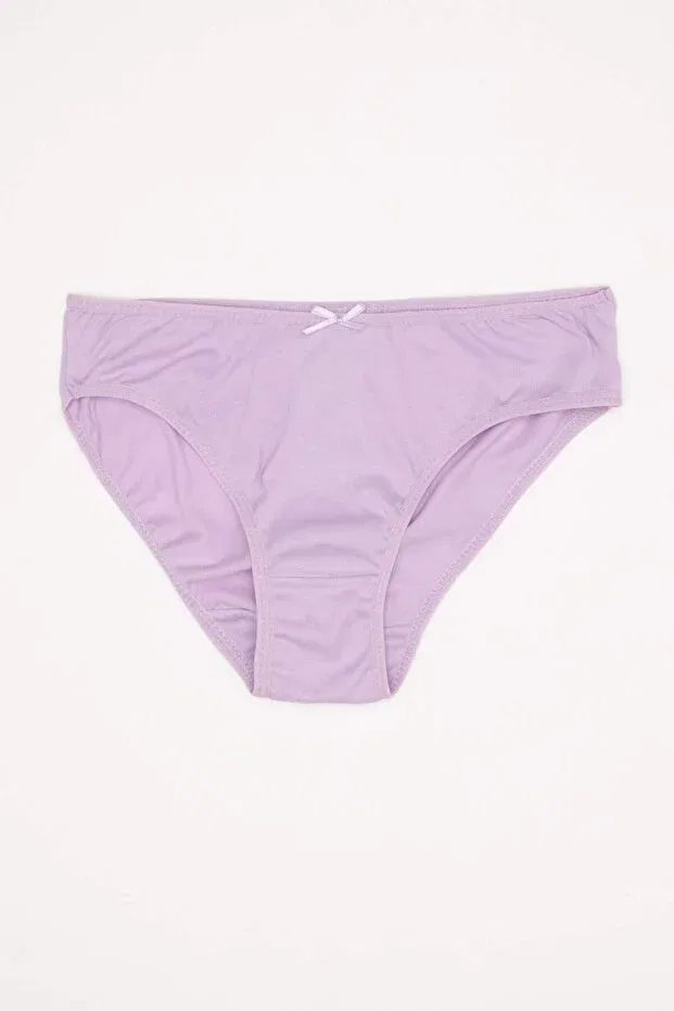 Детские трусы для девочек хлопковые набор 3 шт Slip Defacto, Purple-Pr143 — фото 2