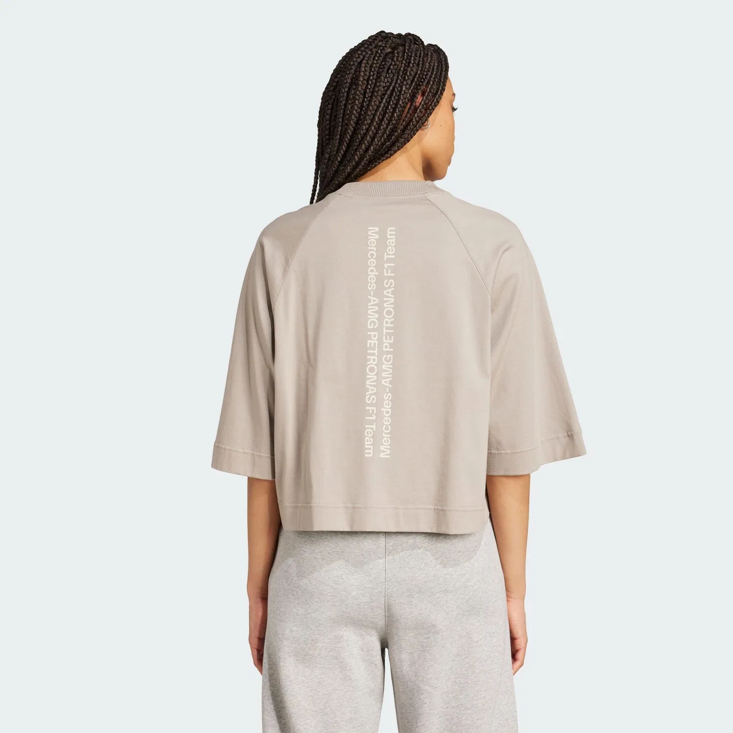 Мужской свитшот с длинным рукавом Mercedes - AMG Petronas Formula One Team Premium Sweat Oberteil Adidas, Beige — фото 3