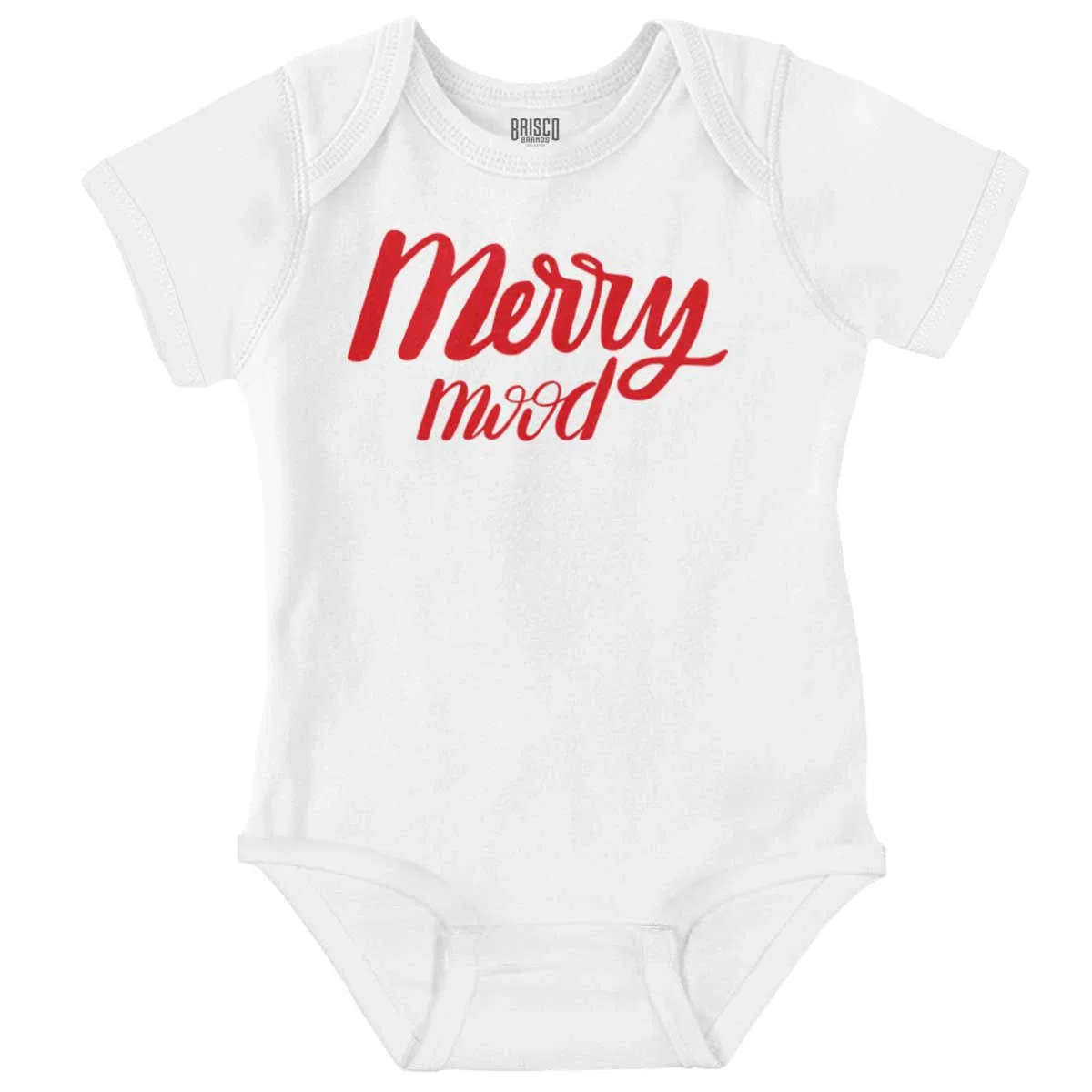 Детский боди-комбинезон с коротким рукавом Xmas Classic Christmas Merry Mood Brisco Brands, White