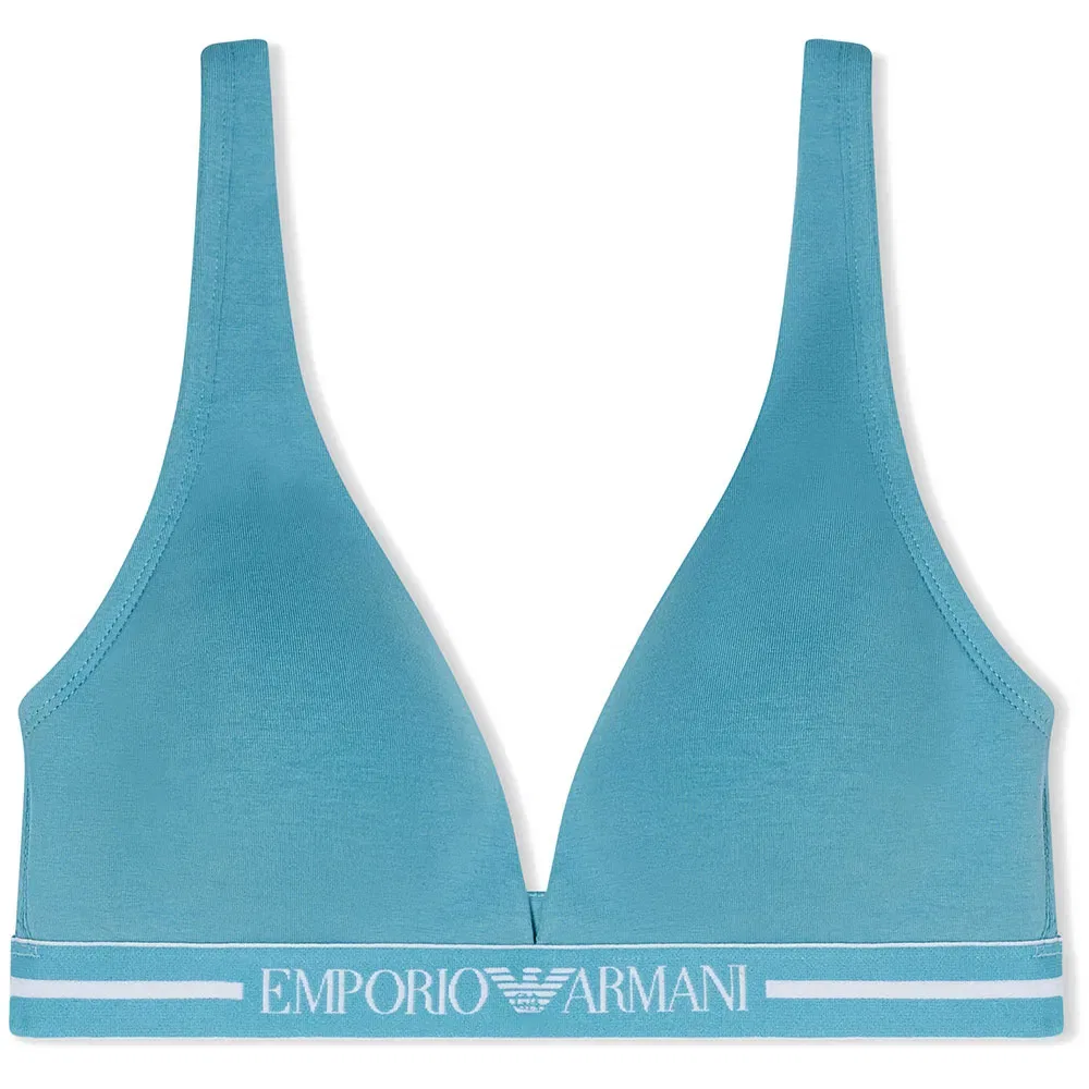 Треугольный бюстгальтер Emporio Armani, синий — фото 3