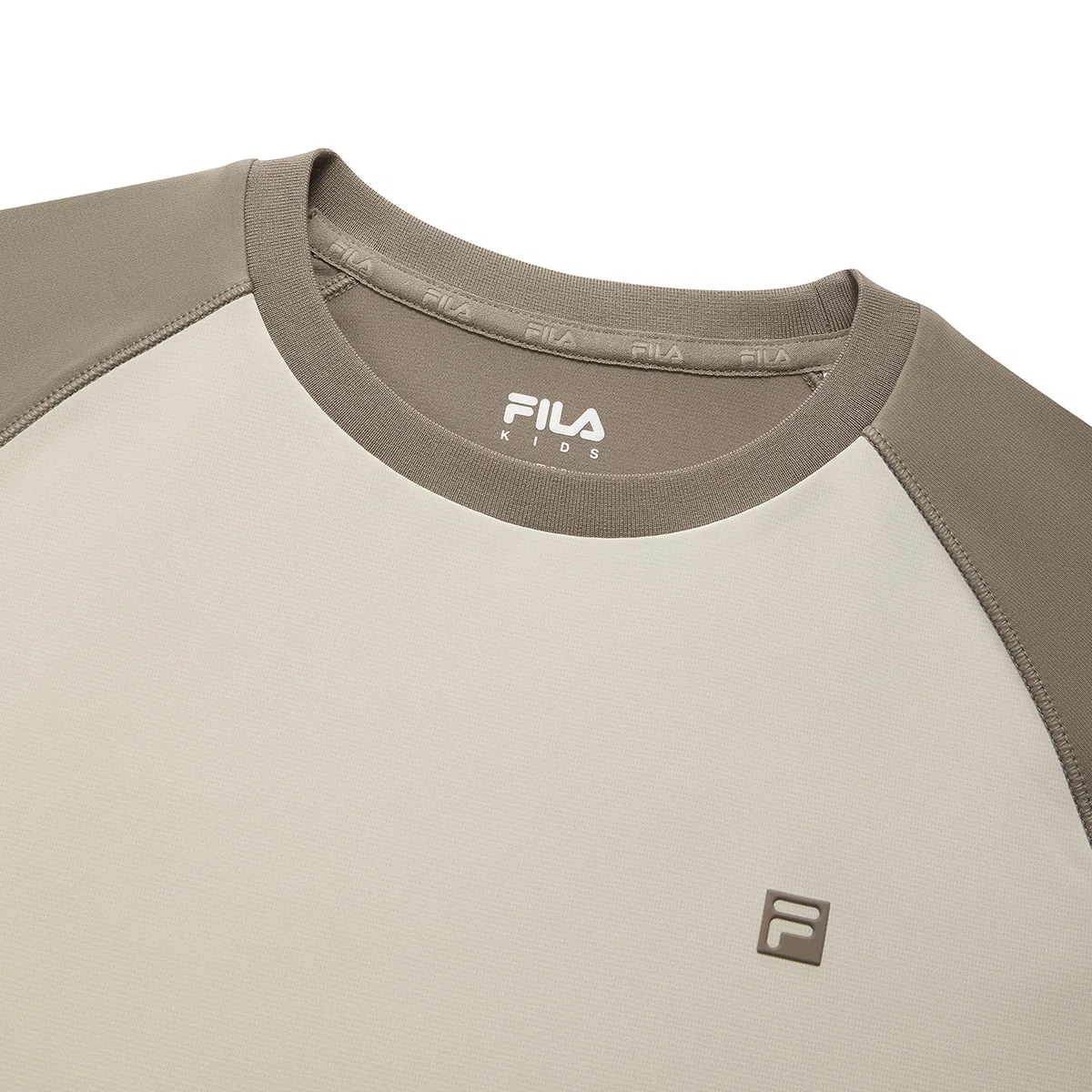 Детская футболка с круглым вырезом FILA KIDS, Almond Khaki — фото 4