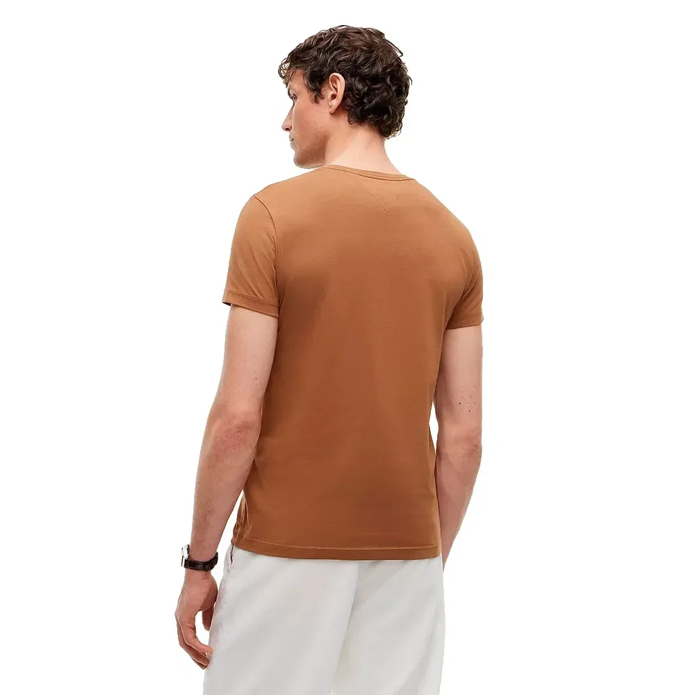 Мужская футболка с коротким рукавом Slim Fit Tommy hilfiger, Brown — фото 2