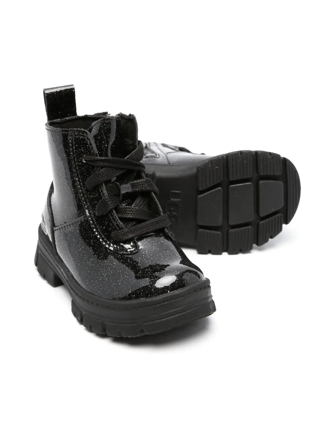 Ботинки с логотипом Ashton и блестящей отделкой UGG, черный — фото 3