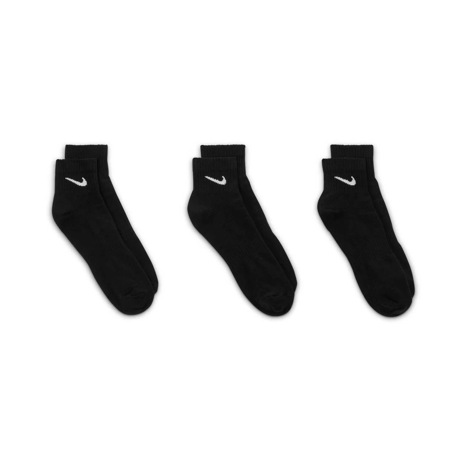 Мужские носки с технологией Dri-FIT Nike Everyday Lightweight Ankle Sneaker Quarter Socken, Цвет: Schwarz — фото 2