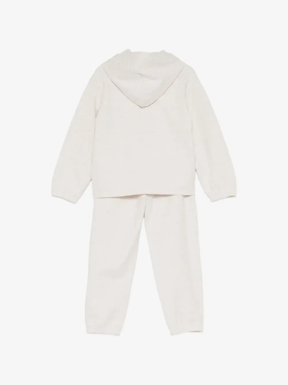 Спортивный костюм с тисненым логотипом Emporio Armani Kids, бежевый — фото 2