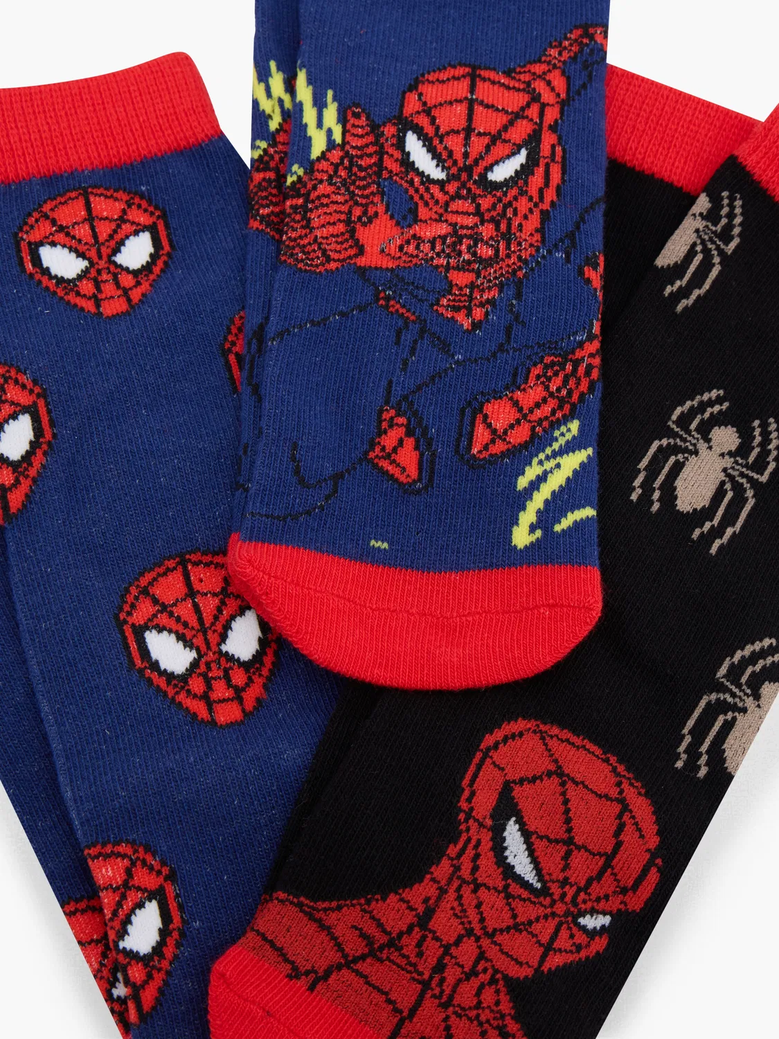 Детские носки с Человеком-пауком 3 пары Spider-Man, синий — фото 2