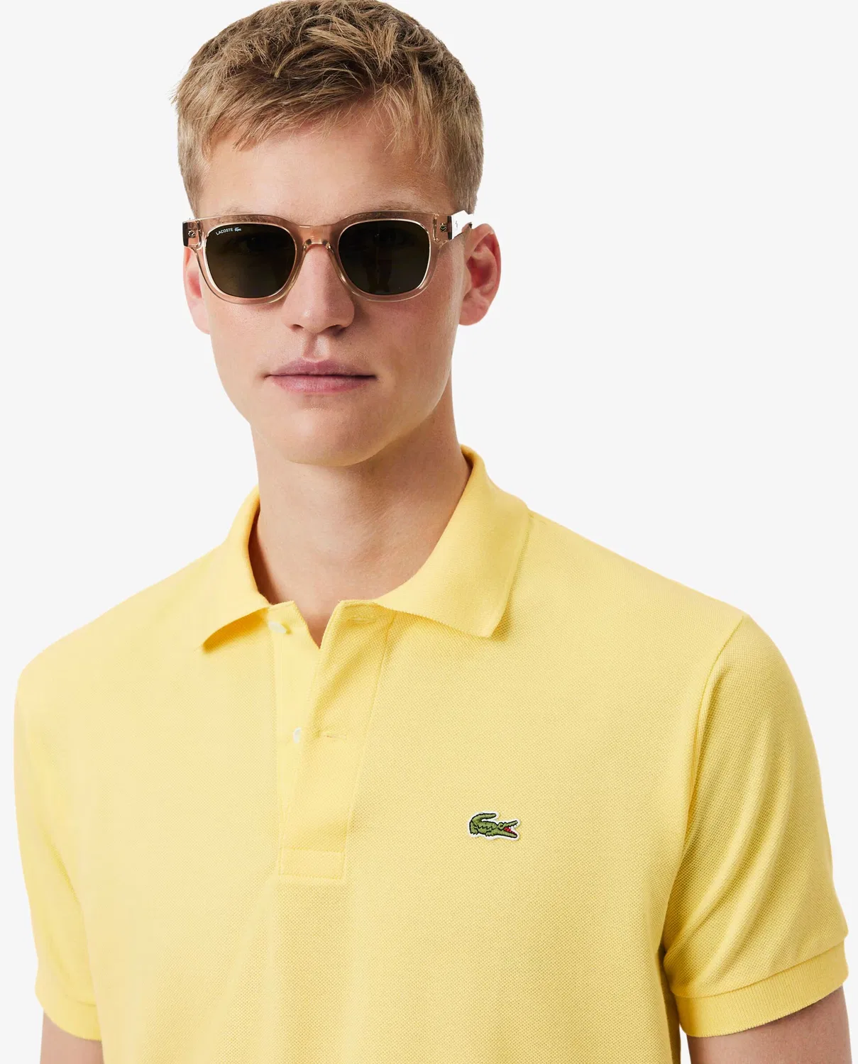 Рубашка с коротким рукавом, Polo Original Corte Clásico, Lacoste, желтый — фото 3