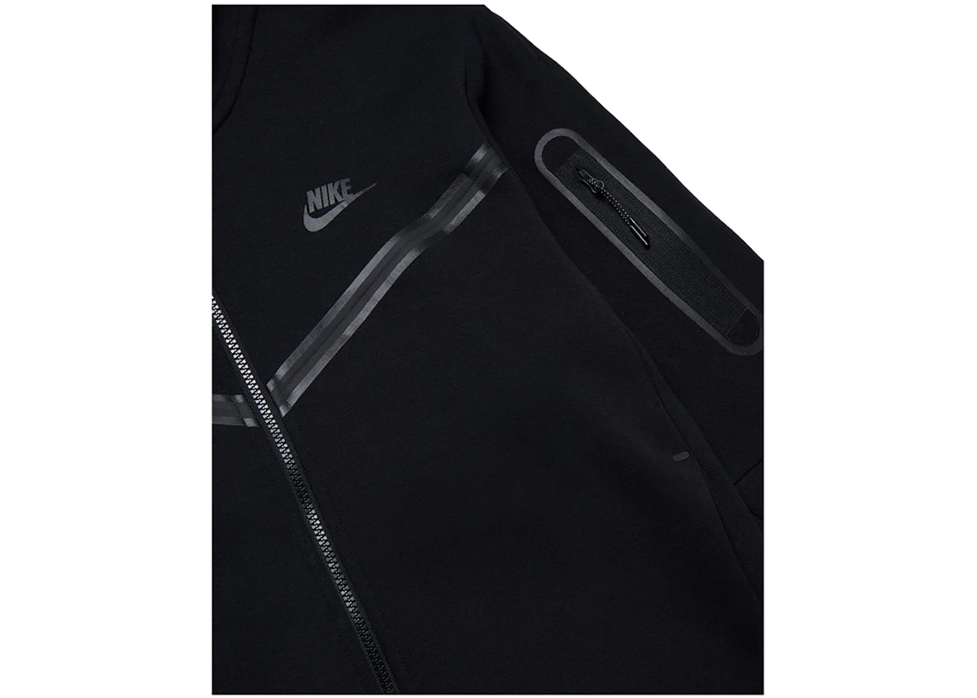 Мужская куртка-худи с застежкой-молнией Nike Tech Fleece Full-Zip Hoodie, Black — фото 2
