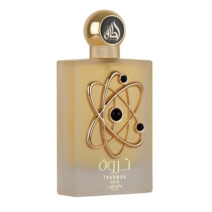 Lattafa Perfumes Tharwah Gold EDP 100 мл Унисекс Мята Бергамот Мускатный шалфей Лаванда Белый кедр Мускус Ветивер Жасмин — фото 2