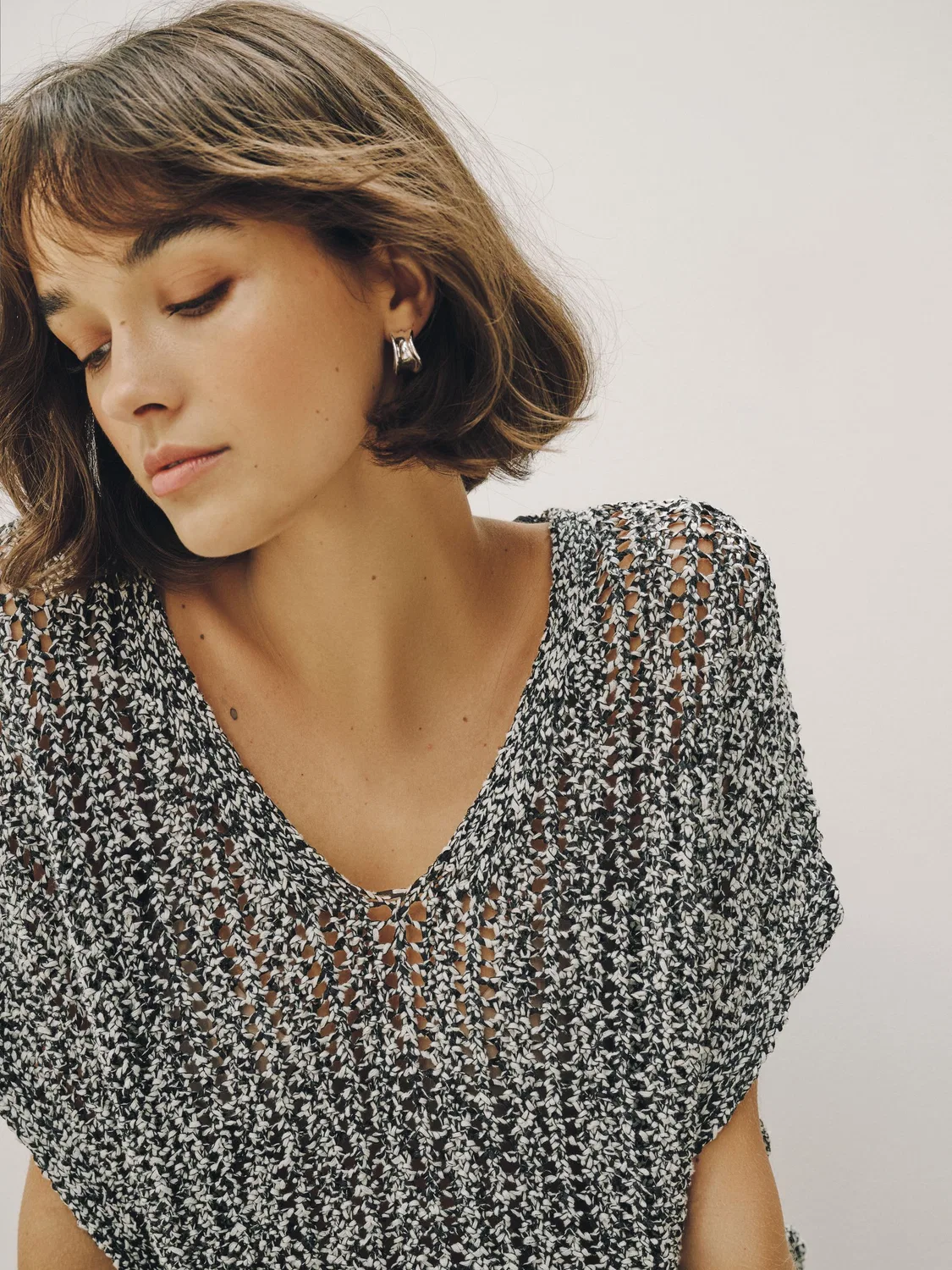 Пляжная накидка, кружевная вязка, Neutral Crochet Cover Up Next, нейтральный — фото 4