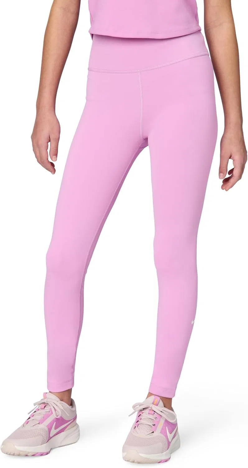 Леггинсы Nike Dri-FIT с высокой талией, Light Magenta/White