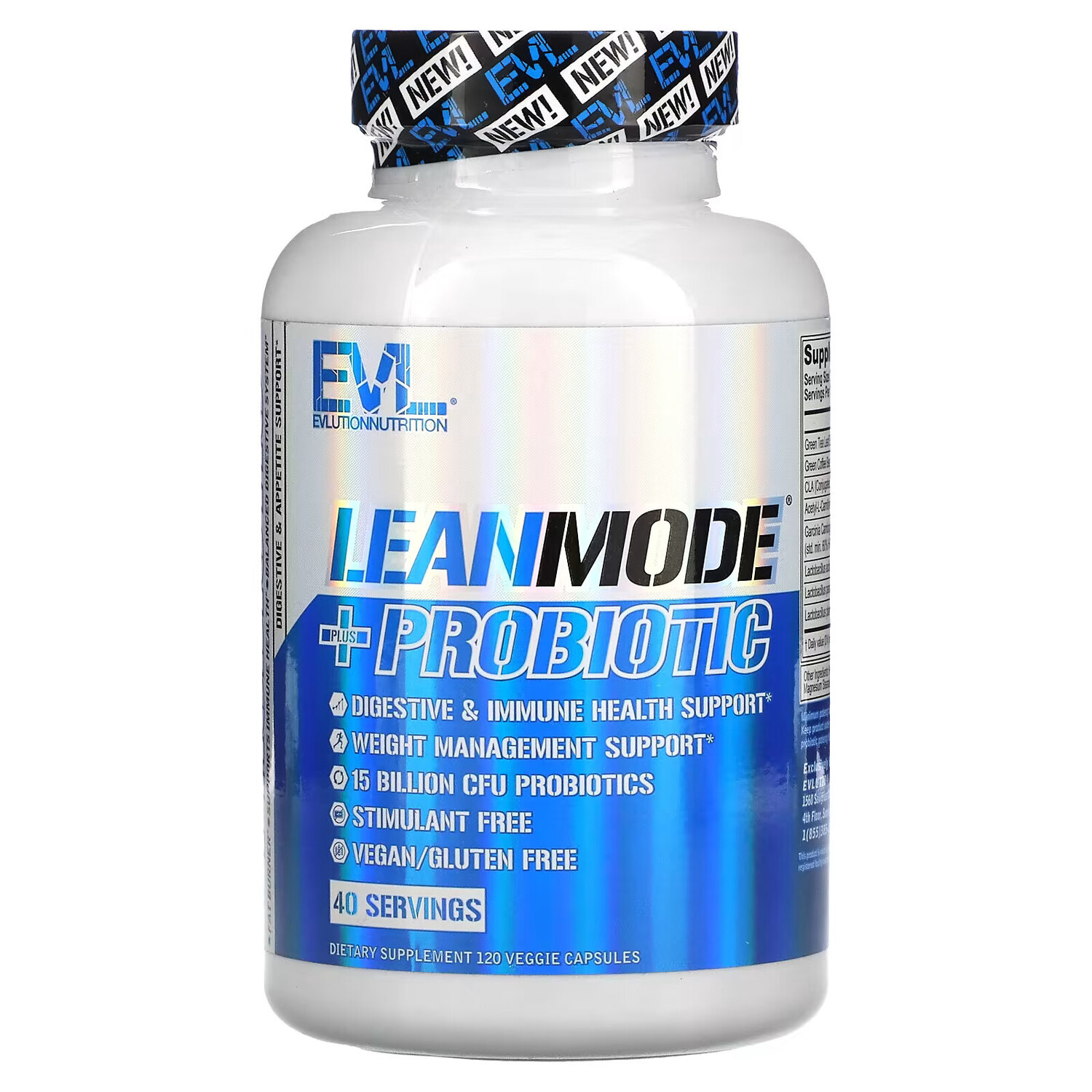 

EVLution Nutrition, LeanMode + пробиотик, 120 вегетарианских капсул