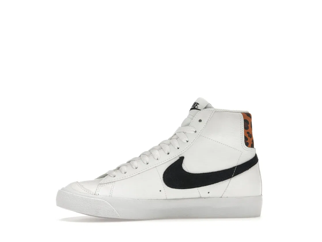 Детские кроссовки Lifestyle с принтом Nike Blazer Mid 77, White/White-Leaopard — фото 3