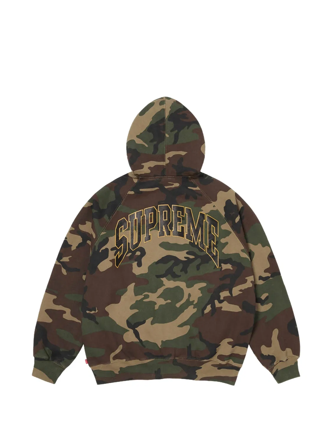 Худи Cracked Ranglan на молнии Supreme, зеленый — фото 2